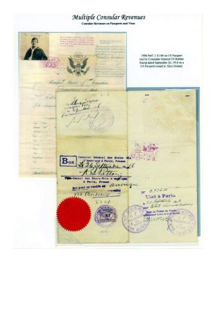 CONSULAR-GEBÜHRMARKEN DER USA UND IHRE VERWENDUNG – Blatt 12