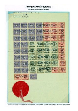 CONSULAR-GEBÜHRMARKEN DER USA UND IHRE VERWENDUNG – Blatt 13
