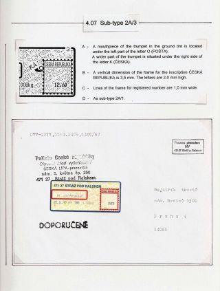 ČESKÁ POŠTA: CENNÉ NÁLEPKY APOST – list 23
