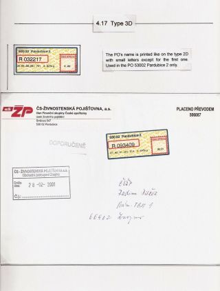 ČESKÁ POŠTA: CENNÉ NÁLEPKY APOST – list 33