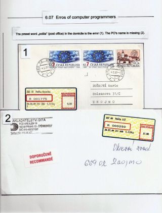 ČESKÁ POŠTA: CENNÉ NÁLEPKY APOST – list 43
