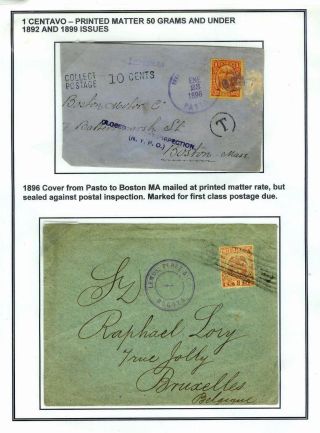 POŠTOVNÍ HOSTORIE KOLUMBIE 1886-1899 – list 5