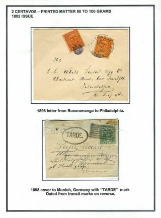 POŠTOVNÍ HOSTORIE KOLUMBIE 1886-1899 – list 8