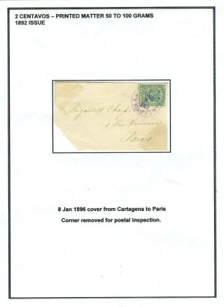 POŠTOVNÍ HOSTORIE KOLUMBIE 1886-1899 – list 9