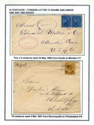 POSTGESCHICHTE VON KOLUMBIEN 1866-1899 – Blatt 17