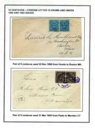 POSTGESCHICHTE VON KOLUMBIEN 1866-1899 – Blatt 18