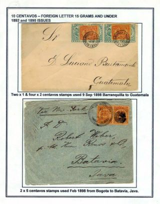 POSTGESCHICHTE VON KOLUMBIEN 1866-1899 – Blatt 19