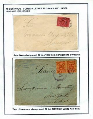 POSTGESCHICHTE VON KOLUMBIEN 1866-1899 – Blatt 20