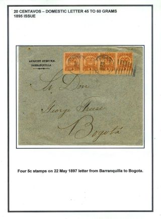 POSTGESCHICHTE VON KOLUMBIEN 1866-1899 – Blatt 22