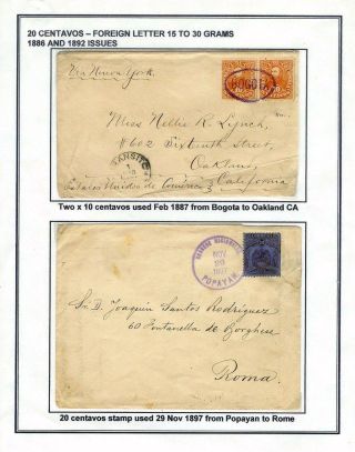 POSTGESCHICHTE VON KOLUMBIEN 1866-1899 – Blatt 24