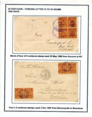 POSTGESCHICHTE VON KOLUMBIEN 1866-1899 – Blatt 26