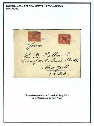 POSTGESCHICHTE VON KOLUMBIEN 1866-1899 – Blatt 29