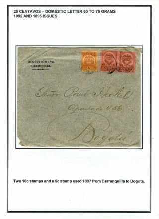 POSTGESCHICHTE VON KOLUMBIEN 1866-1899 – Blatt 30