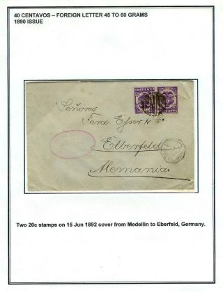 POSTGESCHICHTE VON KOLUMBIEN 1866-1899 – Blatt 32