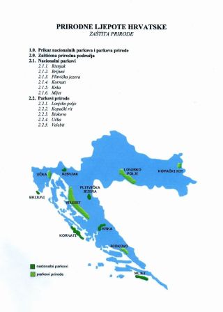 KROATISCHE NATIONAL NATURPARKS – Blatt 1