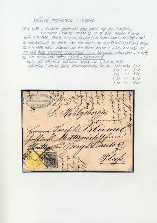 RAKOUSKO 1850-1858, FRANKATURY A RAZÍTKA – list 3
