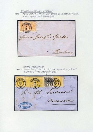 RAKOUSKO 1850-1858, FRANKATURY A RAZÍTKA – list 4
