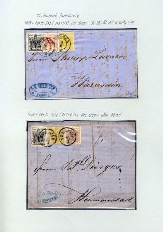 RAKOUSKO 1850-1858, FRANKATURY A RAZÍTKA – list 5