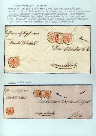 RAKOUSKO 1850-1858, FRANKATURY A RAZÍTKA – list 7