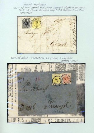 RAKOUSKO 1850-1858, FRANKATURY A RAZÍTKA – list 8