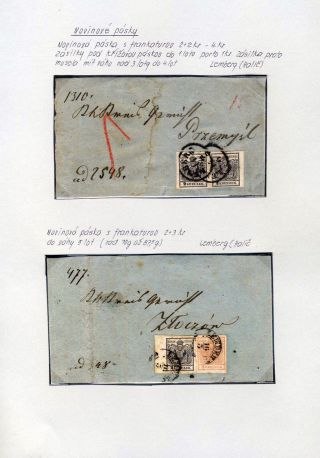 RAKOUSKO 1850-1858, FRANKATURY A RAZÍTKA – list 9