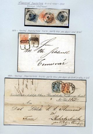 RAKOUSKO 1850-1858, FRANKATURY A RAZÍTKA – list 10