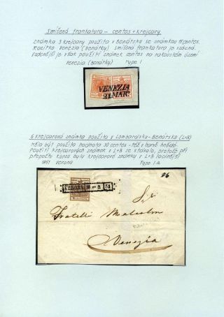 AUSTRIA 1850-1858, FRANKING AND POSTMARKS – sheet 20