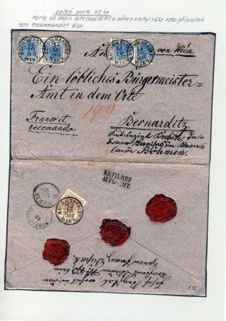 AUSTRIA 1850-1858, FRANKING AND POSTMARKS – sheet 22
