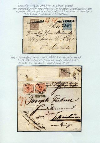 AUSTRIA 1850-1858, FRANKING AND POSTMARKS – sheet 28