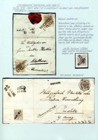 AUSTRIA 1850-1858, FRANKING AND POSTMARKS – sheet 32