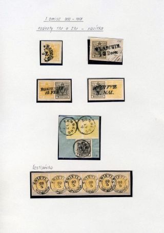AUSTRIA 1850-1858, FRANKING AND POSTMARKS – sheet 33