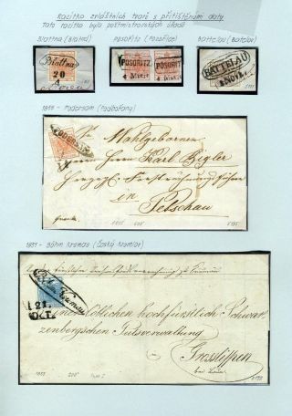 AUSTRIA 1850-1858, FRANKING AND POSTMARKS – sheet 39
