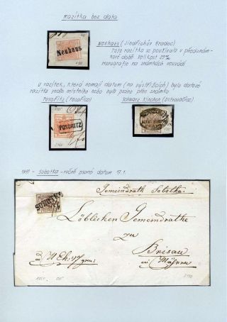 AUSTRIA 1850-1858, FRANKING AND POSTMARKS – sheet 41