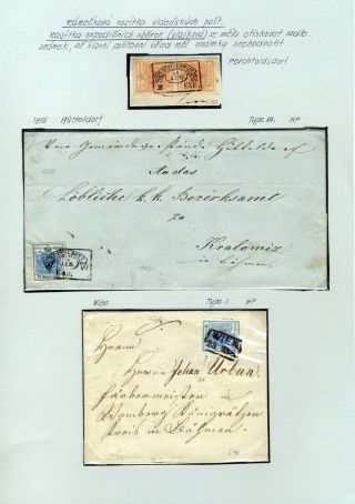 AUSTRIA 1850-1858, FRANKING AND POSTMARKS – sheet 42