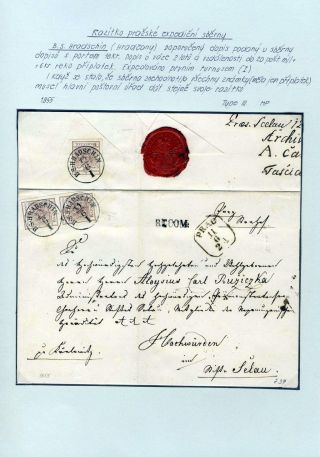AUSTRIA 1850-1858, FRANKING AND POSTMARKS – sheet 43