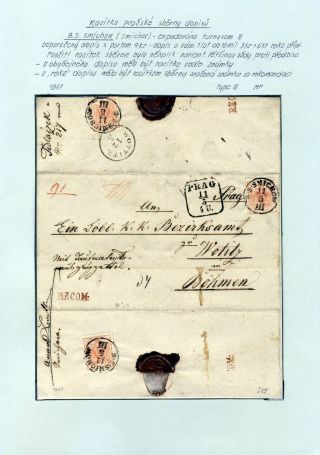 AUSTRIA 1850-1858, FRANKING AND POSTMARKS – sheet 45