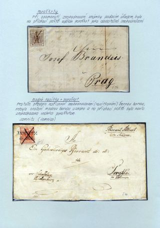 AUSTRIA 1850-1858, FRANKING AND POSTMARKS – sheet 47