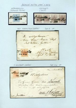 AUSTRIA 1850-1858, FRANKING AND POSTMARKS – sheet 51