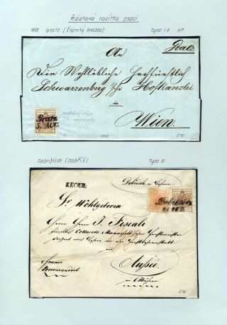AUSTRIA 1850-1858, FRANKING AND POSTMARKS – sheet 52