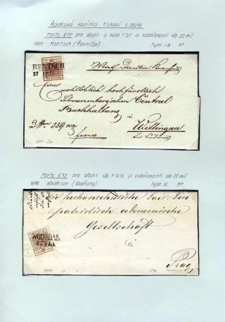 AUSTRIA 1850-1858, FRANKING AND POSTMARKS – sheet 56