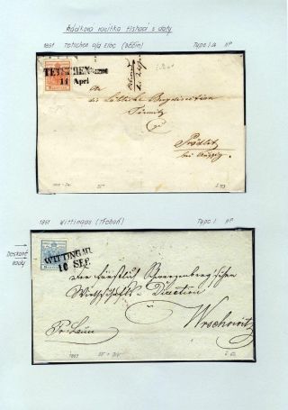 AUSTRIA 1850-1858, FRANKING AND POSTMARKS – sheet 59