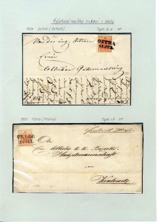 AUSTRIA 1850-1858, FRANKING AND POSTMARKS – sheet 60