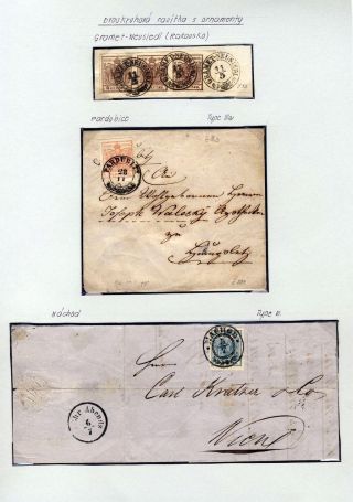 AUSTRIA 1850-1858, FRANKING AND POSTMARKS – sheet 66