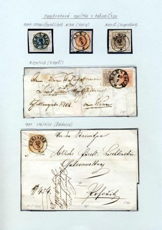 AUSTRIA 1850-1858, FRANKING AND POSTMARKS – sheet 67