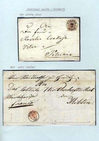 AUSTRIA 1850-1858, FRANKING AND POSTMARKS – sheet 69