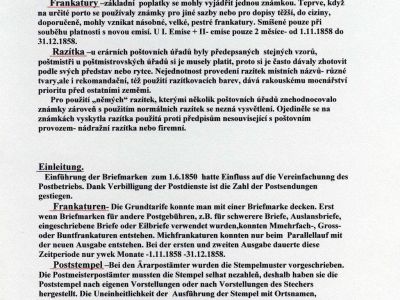 RAKOUSKO 1850-1858, FRANKATURY A RAZÍTKA