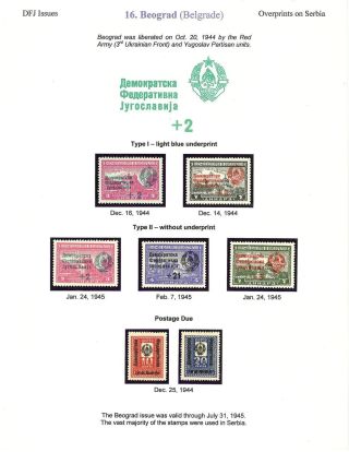 OSVOBOZENÍ JUGOSLÁVIE – list 88