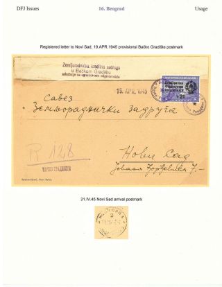 OSVOBOZENÍ JUGOSLÁVIE – list 93