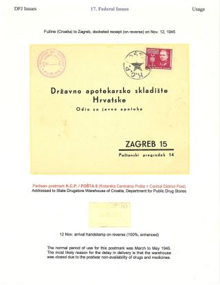 OSVOBOZENÍ JUGOSLÁVIE – list 101