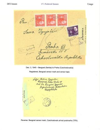 OSVOBOZENÍ JUGOSLÁVIE – list 104